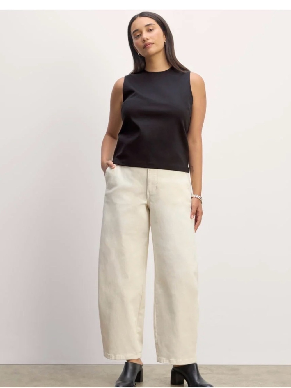Everlane Black Tank Top – Size 4 | Minimalist Sleeveless Blouse